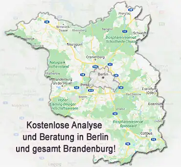 Landkarte Berlin und Brandenburg