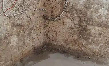 Wasserschaden im Keller – feuchte Wand