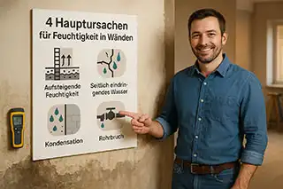 Gründe für Feuchtigkeit in der Wand