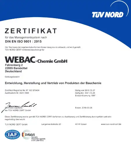 Zertifikat von WEBAC